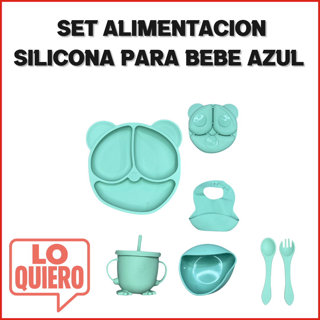 SET ALIMENTACION SILICONA BEBE