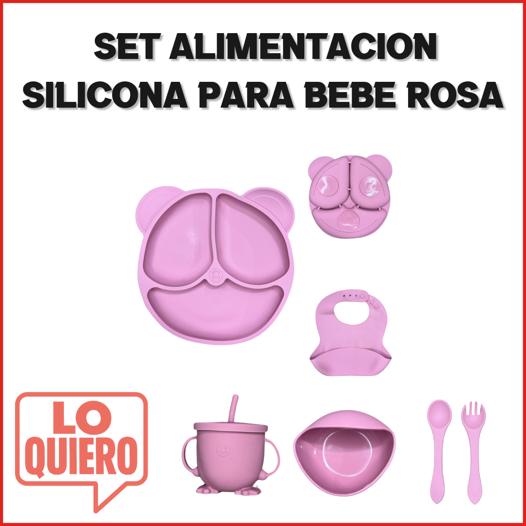 SET ALIMENTACION SILICONA BEBE