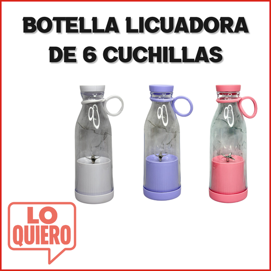 BOTELLA LICUADORA DE 6 CUCHILLAS