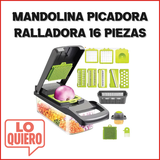 MANDOLINA RALLADORA 16 PIEZAS